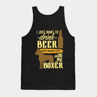 Drink Beer Hangout with My Boxer Tank Top